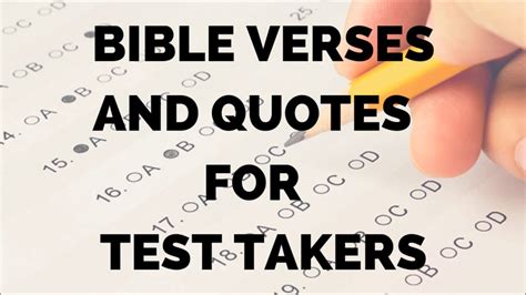 bible verse for test taking.